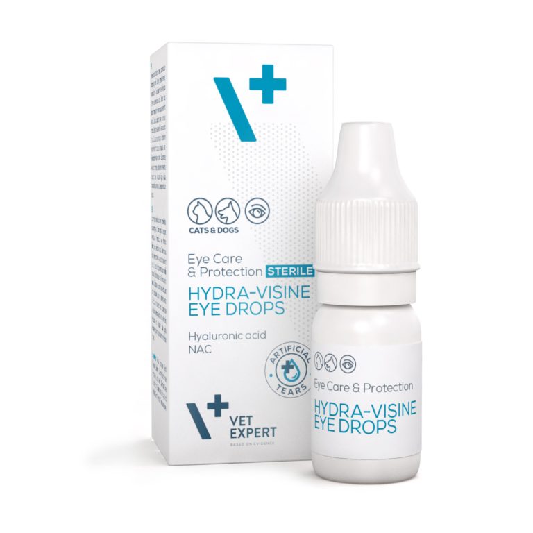 VET EXPERT HYDRA-VISINE EYE DROPS Sterile „künstliche Tränen“ für Hunde und Katzen – 7 ml