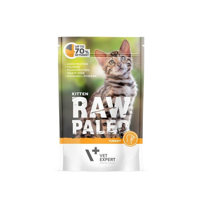 Raw Paleo Kittenfutter – Raw Paleo Kitten Truthahn – Kittennassfutter Katzenfutter
