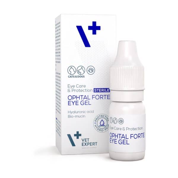 VET EXPERT OPHTAL FORTE EYE GEL Gelartige, sterile Augentropfen für Hunde und Katzen – 7 ml