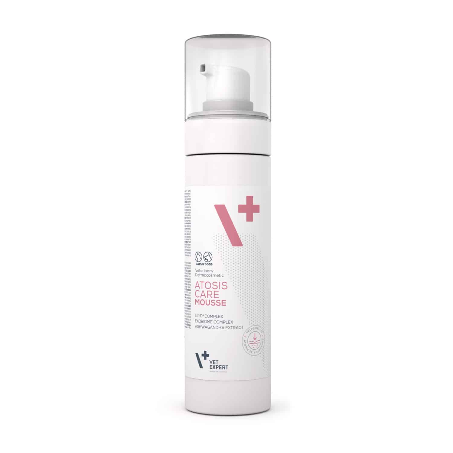 VETEXPERT ATOSIS CARE MOUSSE – dermatologischer Trockenschaum zur Reinigung für Hunde und Katzen mit zu Atopie neigender Haut, 150 ml VETEXPERT ATOSIS CARE MOUSSE – dermatologischer Trockenschaum zur Reinigung für Hunde und Katzen mit zu Atopie neigender Haut, 150 ml